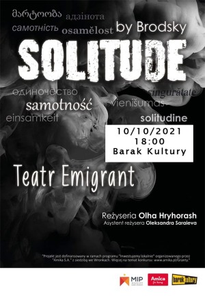 Spektakl "Solitude" Teatr Emigrant- na żywo