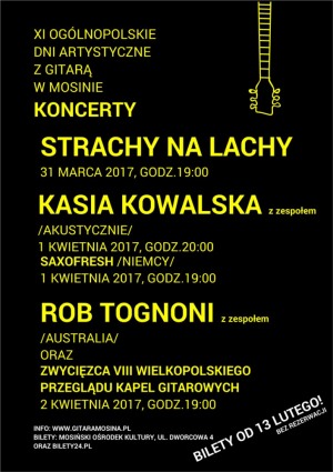 Karnet - Ogólnopolskie Dni Artystyczne z Gitarą w Mosinie 2017