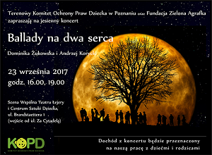 Jesienny koncert charytatywny "Ballady na dwa serca" Dominika Żukowska i Andrzej Korycki